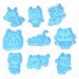 1.jpg 3D file Gabbys dollhouse cookie cutter set of 9・Template to download and 3D print