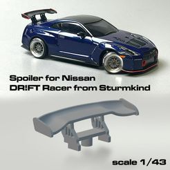 Title-Spoiler-Nissan.jpg STL file DR!FT Racer storm child spoiler for Nissan model・3D printer design to download, BeeFee