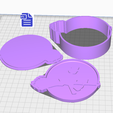 STL1009-3.png 3pc Kiki's Delivery Service Bath Bomb Mold STL File - for 3D printing - FILE ONLY