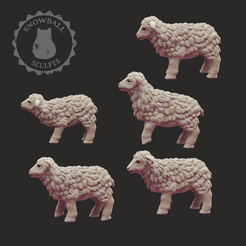 lambs_colour.png Fichier 3D Set d'agneau・Design pour imprimante 3D à télécharger