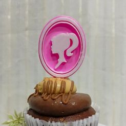 Barbie-Mirror.jpg Archivo STL Barbie Mini Cake Topper - Espejo・Plan para descargar y imprimir en 3D