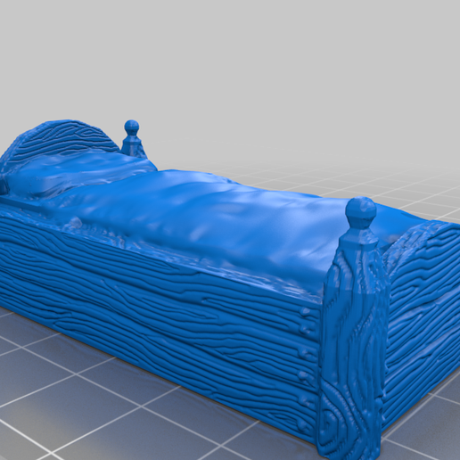 Download free STL file Medieval Wooden Bed Tabletop Gaming • Design