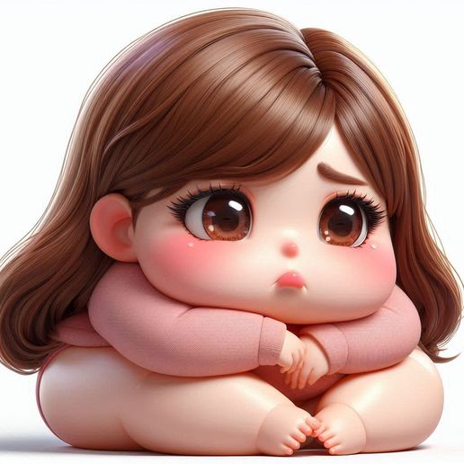 Cute Chibi Girl Figurine - Stylized Desktop Toy