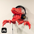 Pic-2024-04-12T120943.321.png Velociraptor Head Wall Mounted Holder / No Supports / 3MF Included