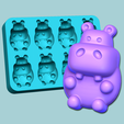 h.png Jelly Candy Molding Hippopotamus - Gummy Mould