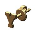 Y-varsity-Stud-earring-00.jpg Brinco de pino com letra Y