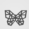 lowpoly_papillon_render.png Butterfly necklace / Butterfly pendant