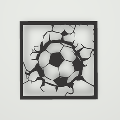 FootBall-WallArt.png STL-Datei FootBall WandArt・Design für 3D-Drucker zum herunterladen