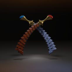 Agni & Rudra Swords – Devil May Cry 3 Dual Elemental Blades | 3D Printable - Premium 3D Printable Model by Molten Digital Studios