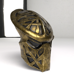 05gold.png STL file Predator Mask 02・3D printer model to download