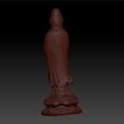 009guanyin4.jpg Free STL file Guanyin bodhisattva Kwan-yin sculpture for cnc or 3d printer・3D printer design to download