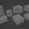 render.png Modular Building Set for Alpha Strike/Hexless Battletech(6mm Terrain)