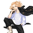 Mikey_full.png Mikey sitting on rock Sano Manjiro Tokyo Revengers