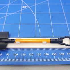 showel-clip.jpg Free STL file Support for scale model shovel・Template to download and 3D print