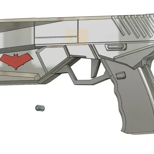 🔫 Pistola capuz vermelho com coldre magnético・Arquivo STL para