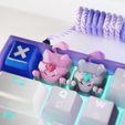 mew_mewtwo_cover_02.jpg Mew And Mewtwo of love Keycaps - Mechanical Keyboard