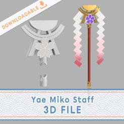 yae_miko_staff_site_thumbnail.jpg Файл 3D Сотрудники Яэ Мико | Геншин Импакт 3D файл・Модель для загрузки и печати в формате 3D