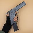IMG_3749.jpg Pistol Colt M1911 Prop removable magazine practice fake training gun