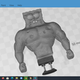 15.png 3D-Datei Muscle Spongebob meme sculpture 3D print・Design für den 3D-Druck zum Herunterladen