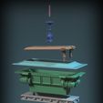 HMCoffin-ColorParts2.jpg Haunted Mansion Conservatory Coffin 3D printable sculpture