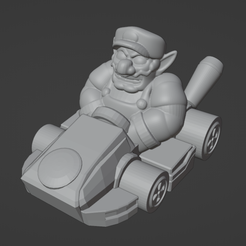 Screenshot_19.png STL file Mario Kart - WARIO (EASY TO PRINT - NO SUPPORT)・3D print object to download