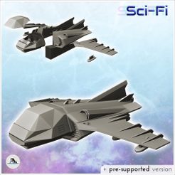 1-PREM-WB-VE-V03.jpg Fichier STL Warpstorm Reaper fighter spaceship (3) - Futur Sci-Fi SF Post apocalyptique Tabletop Scifi Wargaming Exploration planétaire RPG Terrain・Modèle à télécharger et à imprimer en 3D