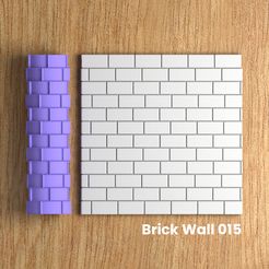Roller_Pattern_Brick_Wall_015_Cam01.jpg Fichier STL Brick Wall 015 | Rouleau de texture・Design pour imprimante 3D à télécharger