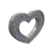 BZyjiIp.png Heart Frame Celtic Knotwork Interlace Open Design Norse Pattern STL CNC 3D Model