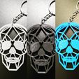 SkullMusic2.jpg Music Skull Keychain