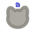 STL00222.png Cat Head with hoop Silicone Mold Tray