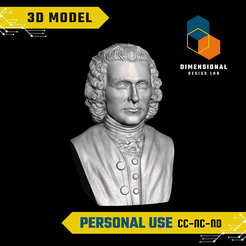 Jean-Jacques-Rousseau-Personal.png 3D Model of Jean-Jacques Rousseau - High-Quality STL File for 3D Printing (PERSONAL USE)