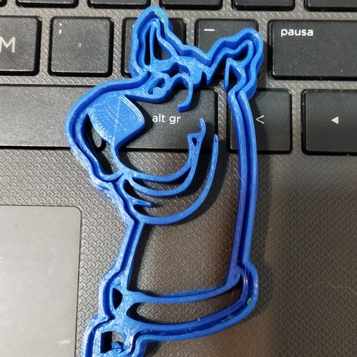 Cookie cutter Scooby 3D model