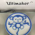 IMG_4331.jpg Free STL file Monkey drink coaster (2 files!)・3D printable design to download