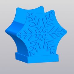 1.jpg Datei 3D Pflanzgefäß mit Schneeflockenmuster・Modell für 3D-Druck zum herunterladen