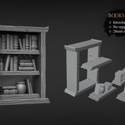 Gracewindale-model-preview-bookshelf.jpg Bookshelf and Cupboard