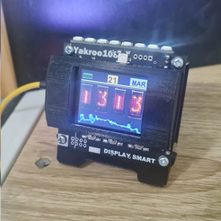 92056e1e-65d3-4791-9d67-7df7d9027524.png Free STL file Desk Clock Lcd ST7735・Model to download and 3D print