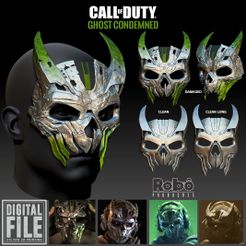 STL file Ghost Operator Mace Mask - Call of Duty - Modern Warfare 2 -  WARZONE - STL model 3D print file 👻・3D printer model to download・Cults