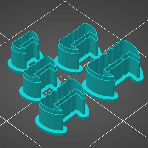 Halloween Fangs Polymer Clay Stud Cutter 3D model