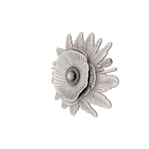 Elegant Gray Flower Sculpture for Modern Home Decorative Display