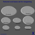 Concrete-42_elipsoid_bases_set.png Набор овальных оснований - текстура бетона 42 (60-170 мм) | Идеально подходит для настольных игр и ролевых игр
