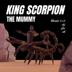 KING-SCORPION.png STL-Datei KING SCORPION - LOW POLY 3D Modell・3D-druckbare Vorlage zum herunterladen