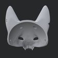 09.png Japanese fox kitsune mask with horns for cosplay
