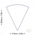 1-7_of_pie~7.5in-cm-inch-top.png Slice (1∕7) of Pie Cookie Cutter 7.5in / 19.1cm