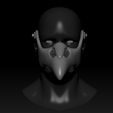 01.jpg STL file Quarantine Mask Plague Doctor Cyberpunk・3D printing template to download