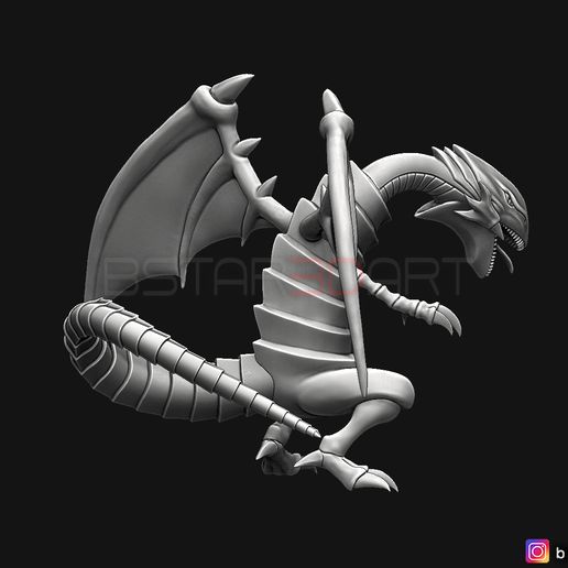 05.jpg Archivo STL ojos azules dragón blanco - Yu Gi Oh・Diseño para descargar y imprimir en 3D, Bstar3Dart