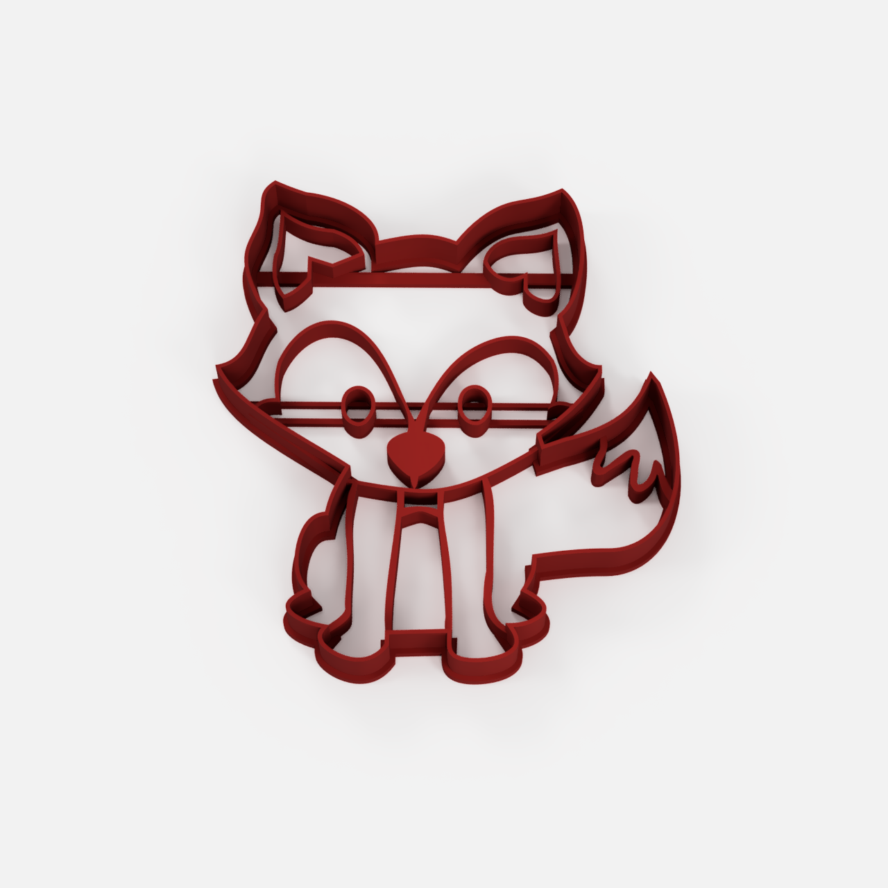 zorro 3d.png Free STL file Forest fox cookie cutter・3D printing model to download, Abayarde