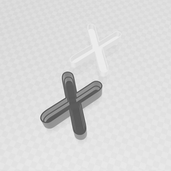 X.png 3MF file LED letter X body + cover・3D printing model to download