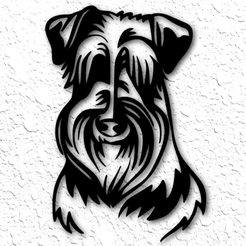 project_20230214_2319260-01.png Fichier STL Schnauzer Art mural Scotty Décoration murale chien Terrier・Objet imprimable en 3D à télécharger