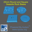 25mm_Seaside_Rocks.png 25mm Round and Square Seaside Rock Base