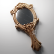 P1.png Hand Held Mirror - STL file for CNC